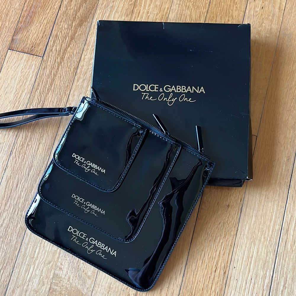 Dolce & Gabbana Three Part Zipper Make-Up Bag. Bl… - image 1